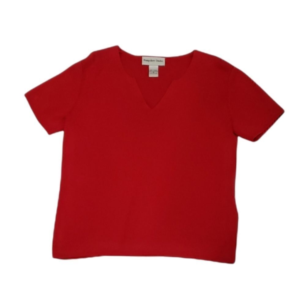 Red short sleeve sweater